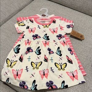 Charming Butterfly Print Kids Dress - Multicolor
